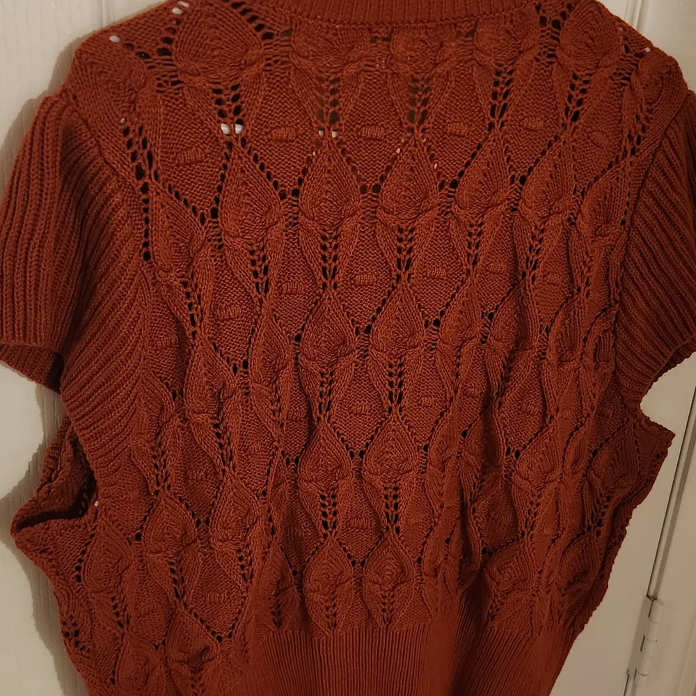 Ryegrass Jcpenney cap sleeve button-up cardigan. Rust Color never worn 🔥 - Picture 2 of 7
